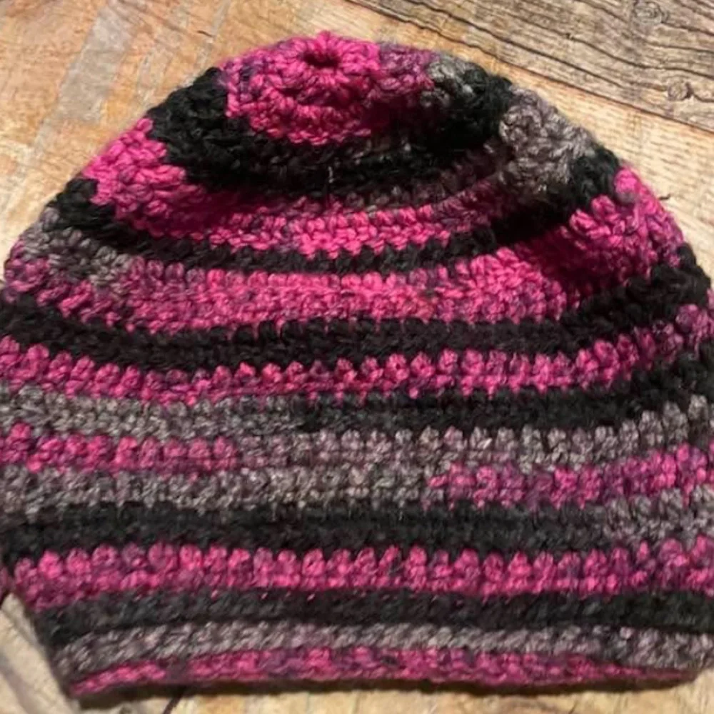 Striped handmade Knit Hat and glove  Set